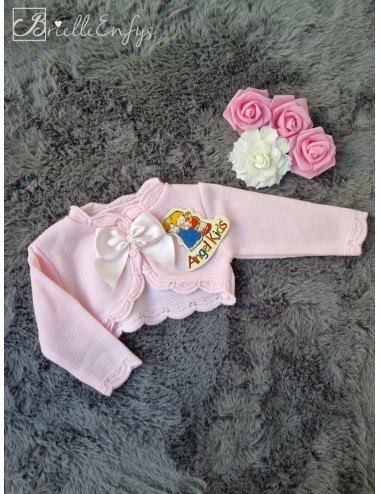 Pink Bollero Cardigan With Bow