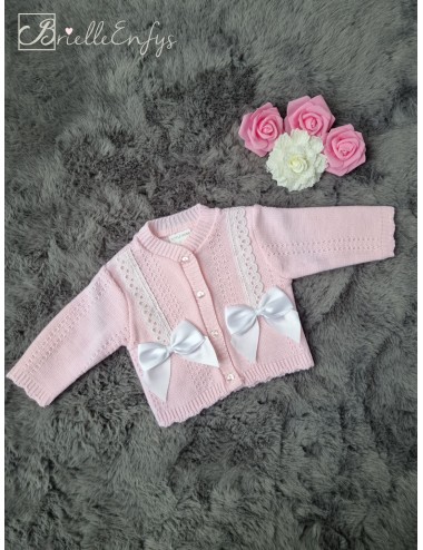 Pink Cardigan With Front...