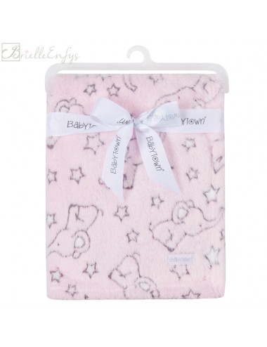 Elephant Pattern Pink Blanket