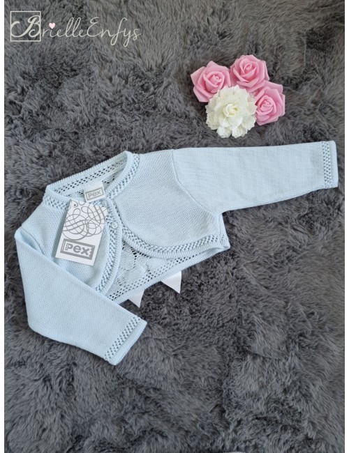 Pex Baby Blue Cardigan with Bow