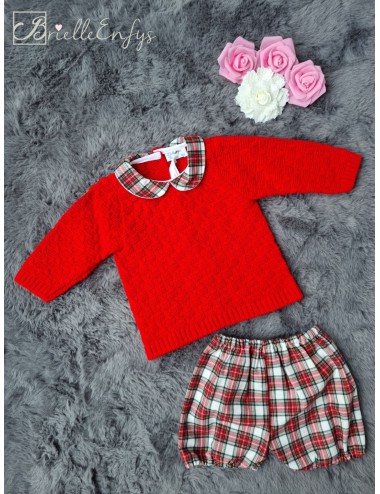 Knitted Jumper and Tartan...