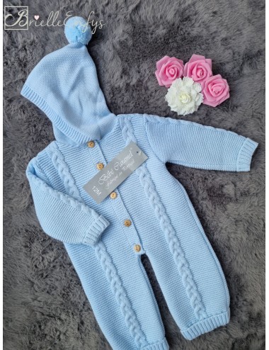 Knitted Baby Blue All In One