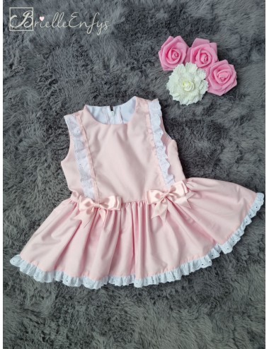 Pink Frilly Lace Dress With...