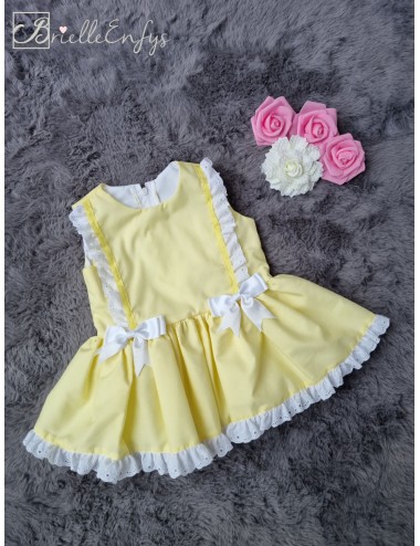 Lemon Frilly Lace Dress...