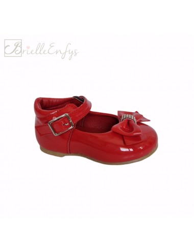 Red Patent Shoe With Buckle...