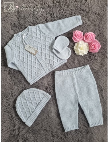 Blue Four Piece Knitted Set...