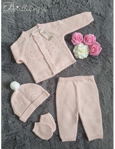 Pink Four Piece Knitted Set