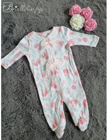 Floral All In One Baby Grow...