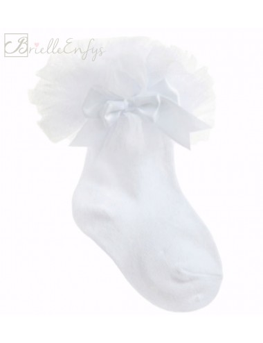Girls White Tutu Socks With...