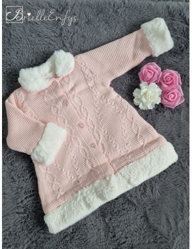 Girls Pink Knitted Matinee...